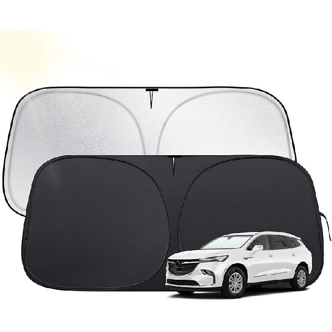 Windshield Sun Shade For Toyota 4Runner 2010-2025,  Fit Car Sun Shades With 420D Fabric & Foldable Memory Steel Wire, Sunshade For Car Windshield