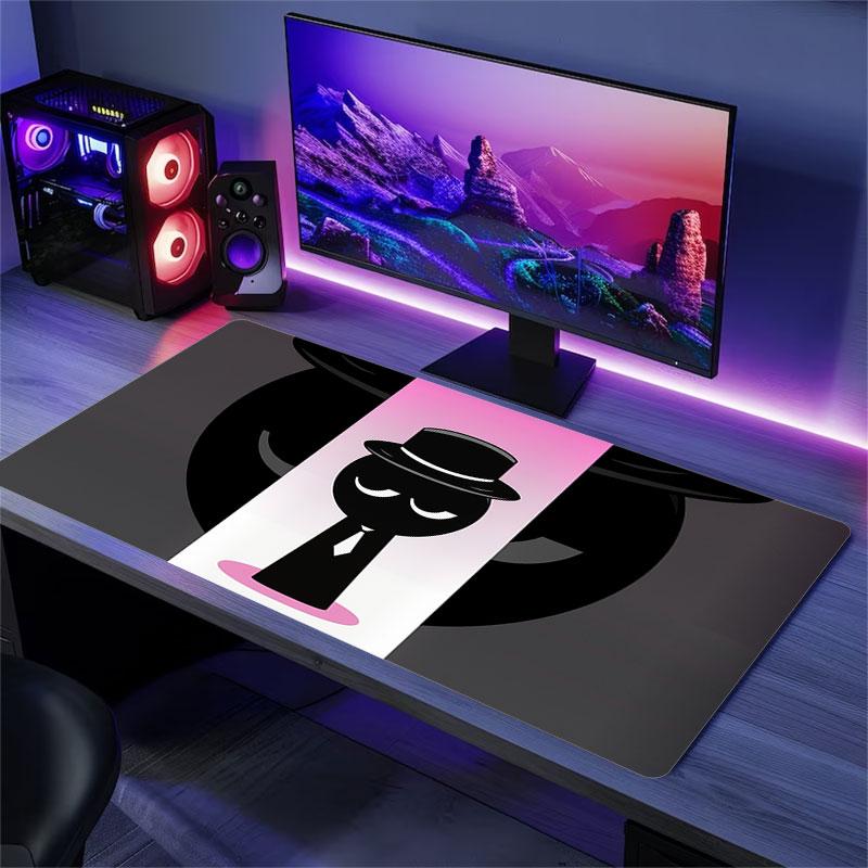Cartoon Mouse Pad, Large Gaming Desk Mat, Non-slip XXL Mousepad for Laptop & Tablet, Mini PC Playmat with Stitched Edges