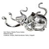 Oktopus Handyhalter Retro Metall Oktopus Handy Ständer Multifunktionaler Schreibtisch Stifthalter Sammlerstück Tier Skulptur für Schreibtisch Dekoration