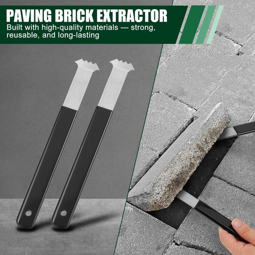 2Pcs Micro-Toothed Joint Scrapers Paving Puller Paver Removal Tool  Garden Lawn Yard Patio