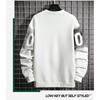 Spring Autumn Round Neck Letter Printing Sweatshirt Male Long Sleeve Casual Fashion Bottomed Pullover Top Men