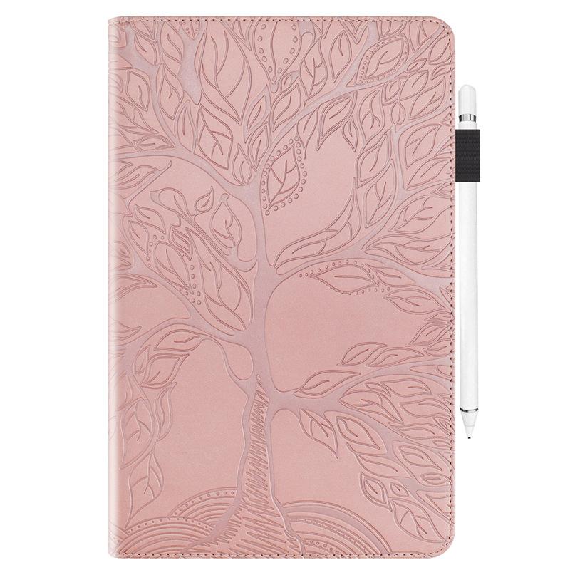 Compatible with Honor 9 / 12.1-Inch Tablet Case with Tree of Life Embossed Pattern, Built-in Stand, Shockproof Slim Folio Cover with Auto Sleep/Wake
