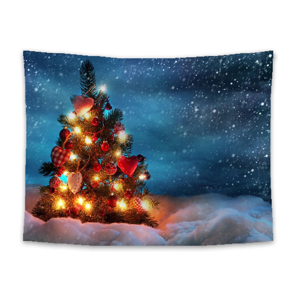 Christmas hanging cloth, wall cloth, background cloth, decorative cloth, room bedside tapestry, Nordic style tapestry