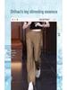 Women's 2024 High Waist Ice Silk Wide Leg Summer Pants - Thin, Loose Fit, Straight Leg, Draping Casual Style.