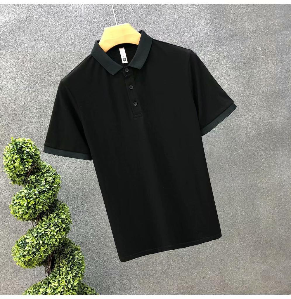 Erkek Düz Renk Polo Gömlek Kısa Kollu Slim Fit Günlük Hafif Yaz Düğmeli Tişört