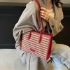 Red Tote Bag Women's New Fashionable and Versatile Commuter Shoulder Bag Bride Love Wedding Bag
