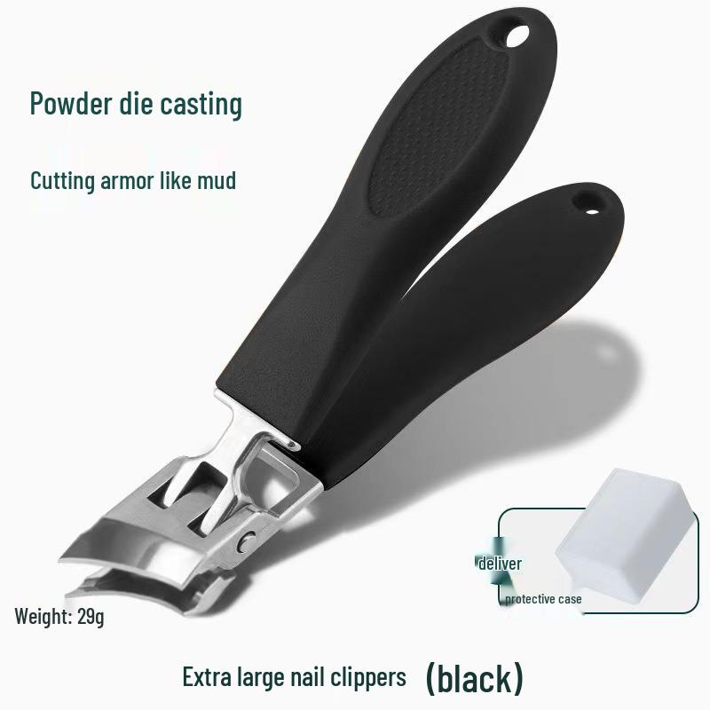 

High-End Anti-Splash Large Opening Nail Clipper for Thick Nails чёрный