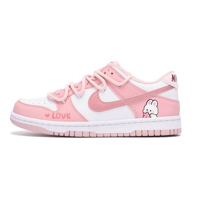 Dunk Low Abdeckung Rutschfest und Abriebfest Niedriger Schaft Skateboard-Schuhe Damen Rosa DO6485-600(Team59-)