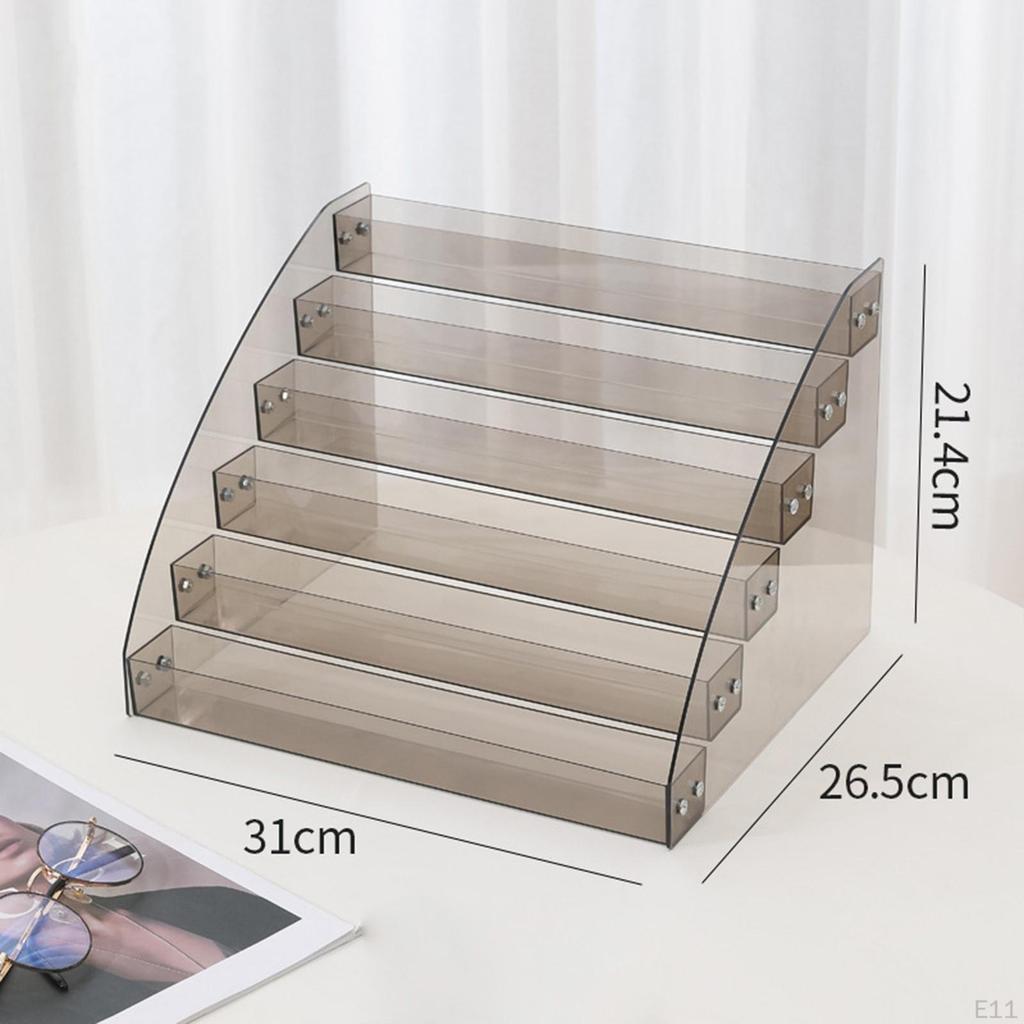 Acrylic Riser Display Rack for Nail Polish and Makeup Organization