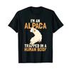 100% Cotton Funny Alpaca Lover Design Alpaca In a Human Body T-Shirt MEN WOMEN UNISEX T Shirts Size S-6XL