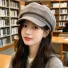 Early Autumn Women's Literary and Retro Beret Casual Big Head Circumference Painter Hat New Face Small Octagonal Hat