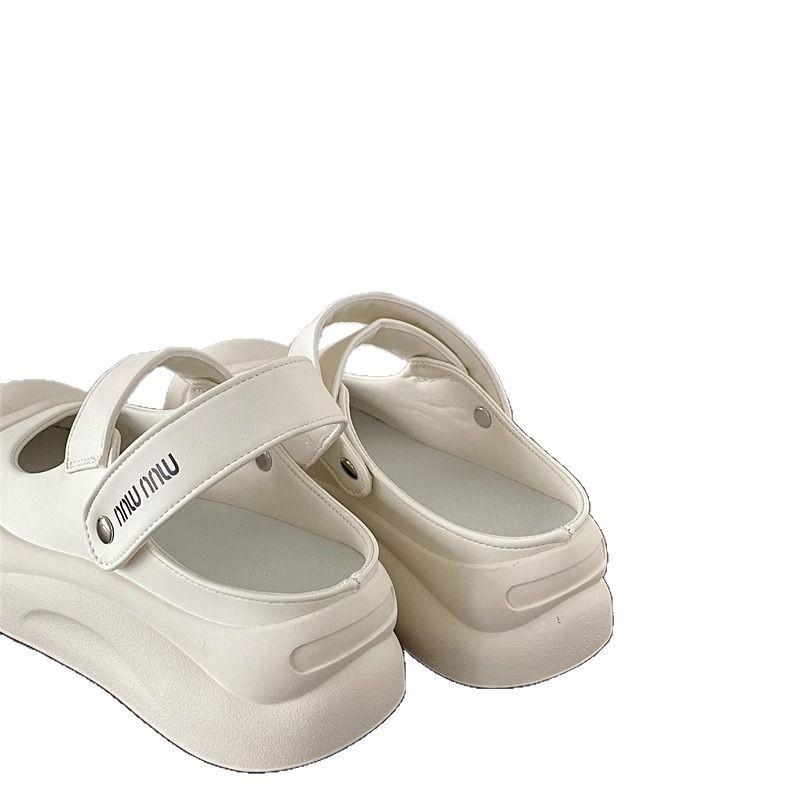 Thick-soled Two Wear Mary Jane Bag Head Half Slippers Women's Sports Sandals