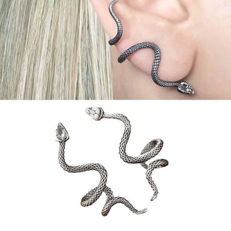 Delicate Serpents Twist Earrings Lightweight Design Alloy Construction Jewelry Daily Wear Accessory Ear Accessories