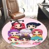 Kpop Girls Chair Mat Round Rug-Office Carpet, Machine Washable, Non-slip, Suitable for Living Rooms, Bedrooms