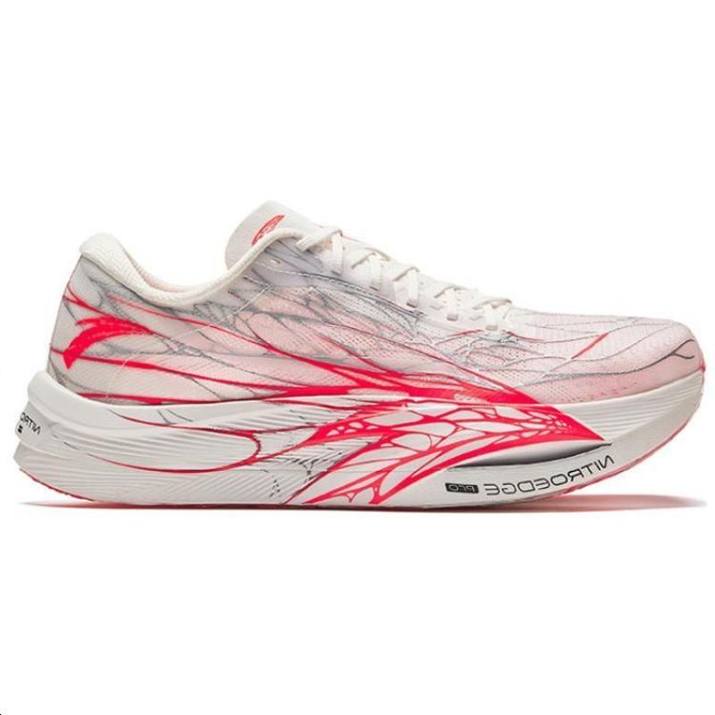 Anta C202 5 GT Cushioning, Wear Resistant Low top Running Shoes Men's White Red Sneakers 112455561-4