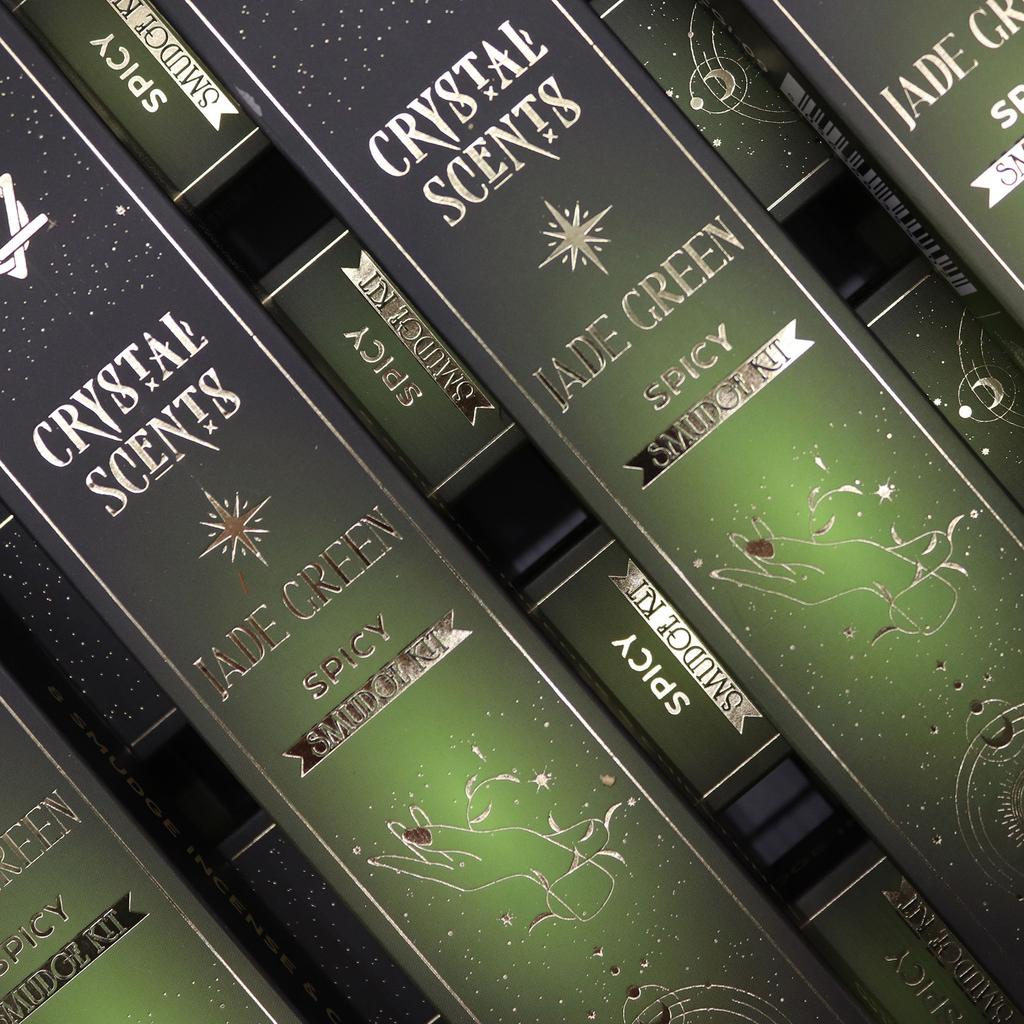 6x Jade Crystal Scents Smudge Incense – Spicy
