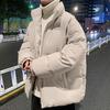 Autunno Inverno Nuova Moda Manica Lunga Collo Alto Tinta Unita Parka Abbigliamento da Uomo Coreano Bottone Caldo Versatile Semplicità Tendenza Top