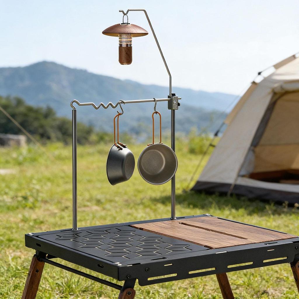 Camping Lantern Stand,Light Bracket Stand,Portable Light Holder Table Lamp Pole Hanger for Work