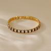 Luxury Inlaid Crystal Zircon 18k Gold Plated Copper Womens Bracelet Jewelry