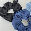 Vintage Denim Scrunchies Große Größe Elastisches Haarband Gummibänder Damen Haarschmuck Kopfbedeckung