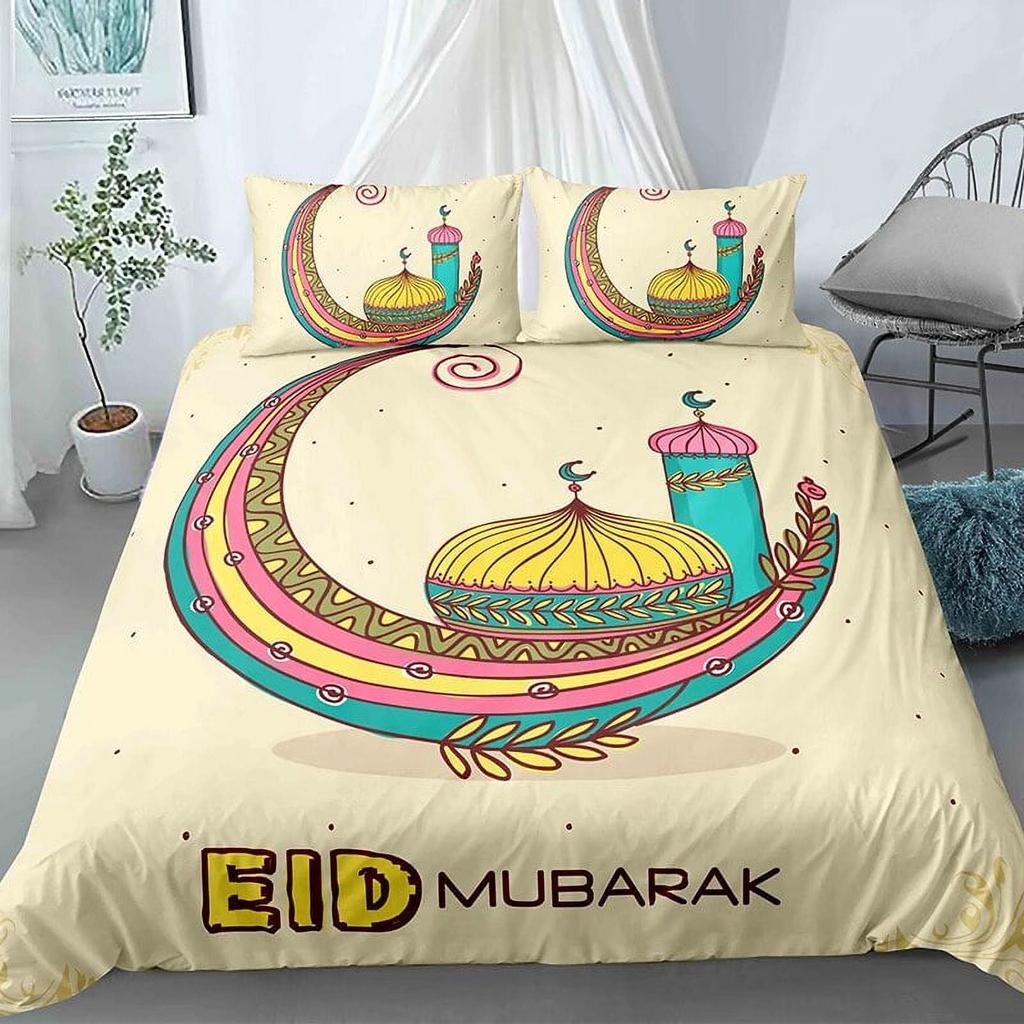 Cartoon Crescent Moon Bedding Set Duvet Cover Children Bedroom Quilt Cover Suitable Childrens Kids And AdultsComfortable Worm