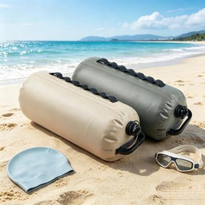 PVC Inflatable Water Bag Waist Belt Set Outdoor Dry Bag Portable Swim Safety Buoy  Camping Use