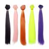 5pcs Doll Wig Hair Bundles Straight Hair Doll Hair Extensions Wig Decoration DIY Hair Accessories Colors Style (5 Set, A)