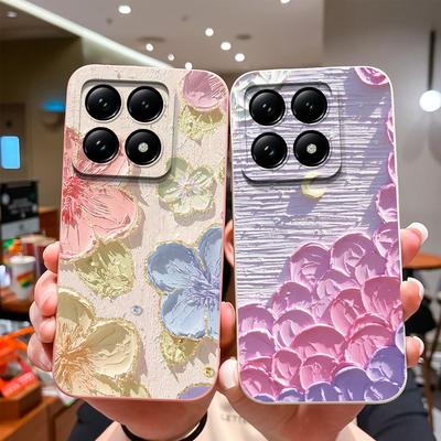 Weiche neue Hüllen für Xiaomi 14T 15 Pro Capa Hübsche Wolkenblumen Stilvoller Schutz aus flüssigem Silikon Langlebiger Anti-Tropfen für Xiaomi Shell Back Covers
