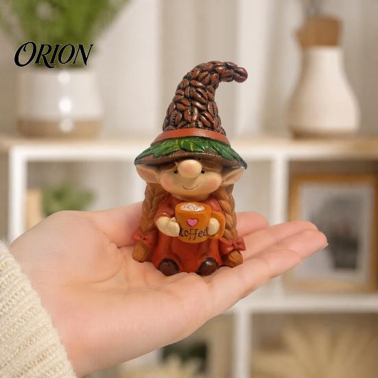 Cute Gnome Figurines Coffee Ornaments, Resin Figurines, Decorative Tabletop Cafe Soft Furnishings Centerpiece for Bar Decor & Lovers Lover Gifts