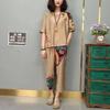 Fashionable Summer Short Sleeve T-Shirt And Harlan Nine-Piece Pants Women's Casual Large Size Two-Piece Set Lyocell Cotton Linen