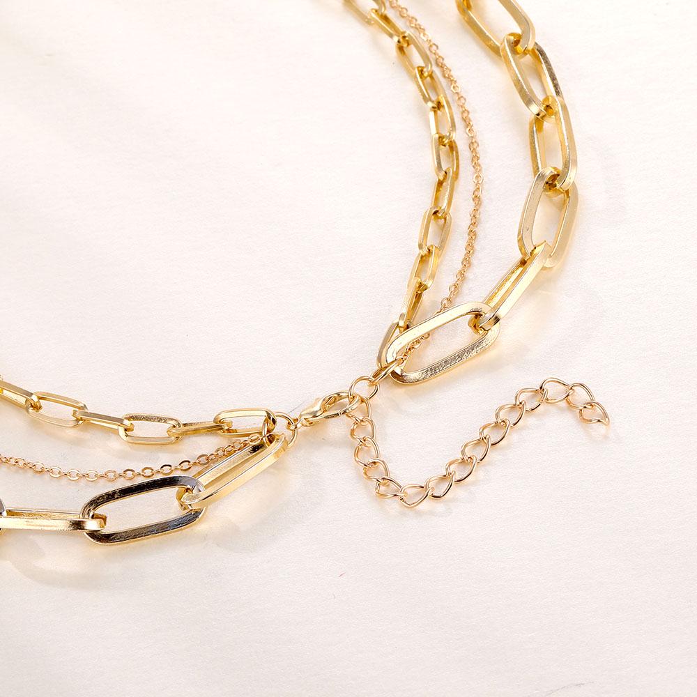 Multilayer Moon Pendant Necklace Set Women's Elegant Necklace Fashion Jewelry Gift