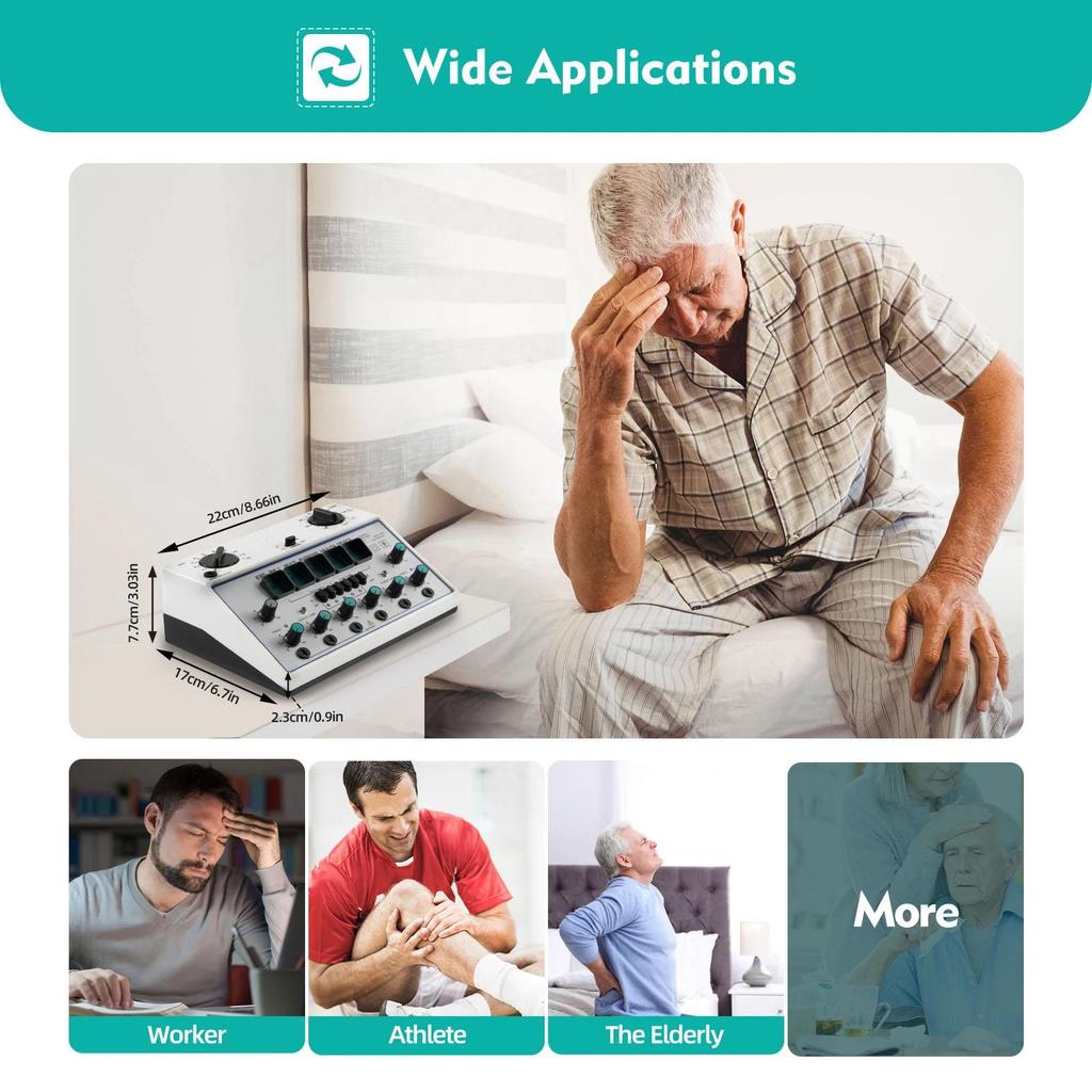 KWD808-I Electro Acupuncture Stimulator Machine Nerve and Muscle Electroacupuncture Therapy 6Output EMS Massager 500-1060hpa