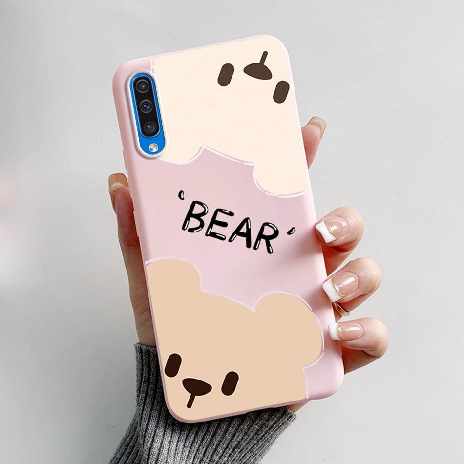 For Samsung A50 A50S A30S Case Cartoon Soft Liquid Silicone Full Protection Phone Back Cover For Galaxy A 50 50S 30S Funda Shell