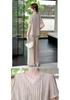Elegant Mother's Summer Outfit: Dignified Short-Sleeve Top & Wide-Leg Pants Set for Middle-Aged & Elderly Women