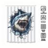 shower curtains 180x200CM Nordic shower curtain geometric pattern with 12 grommeters for spa bathroom decor bathroom accessories