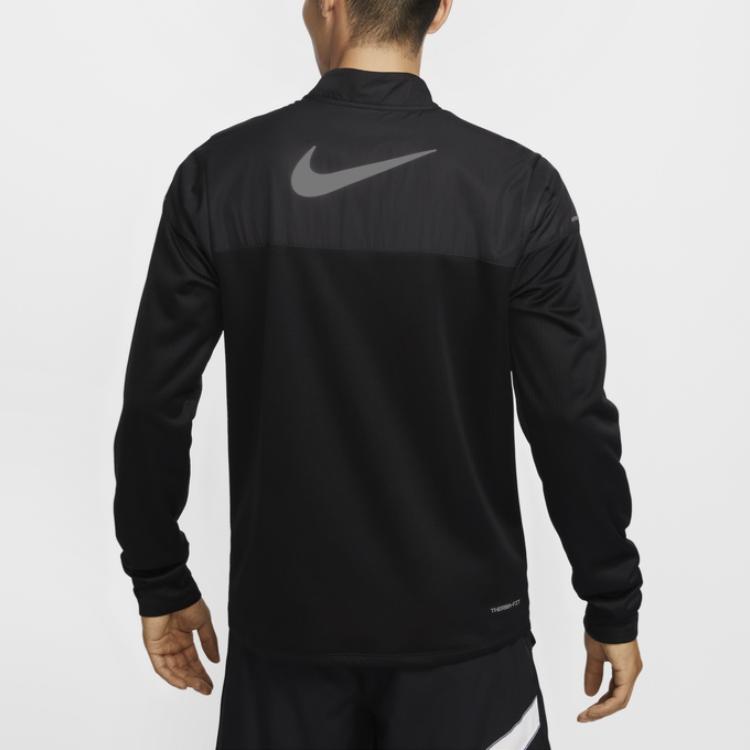 Nike Therma-Fit Element Crew Neck Logo Design Versatile Jacket Men Jacket Black FZ1116-010