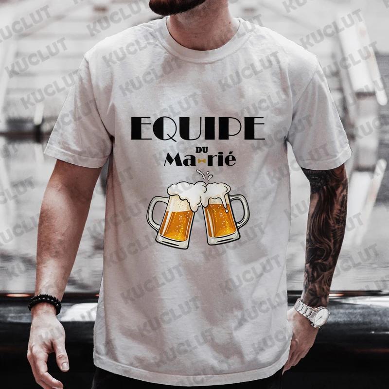 Boyfriend Evg Future Team Groom Man T Shirt Single Farewell Tees Bachelor Stag Party Tshirt Engaged Wedding Beer Graphic Tops