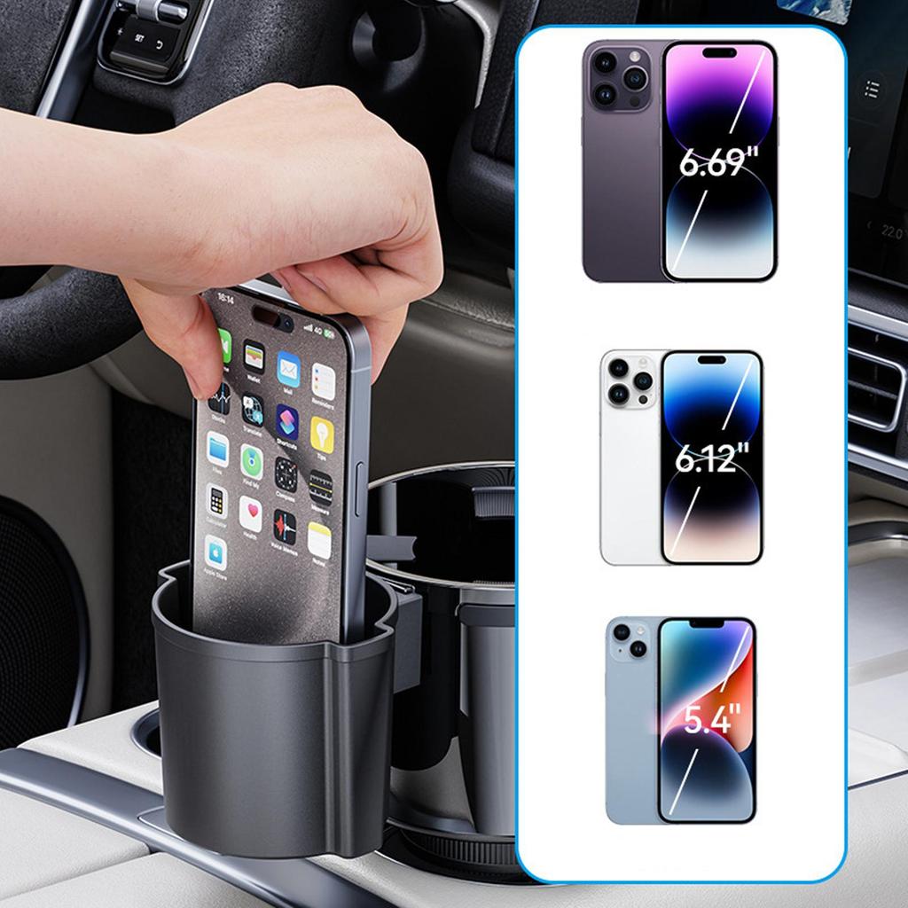 Car Cup Holder Expander Adjustable Car Holder Expander for Large Cups Secure Fit Adapter Multi-Functional for Smartphone Tumbler