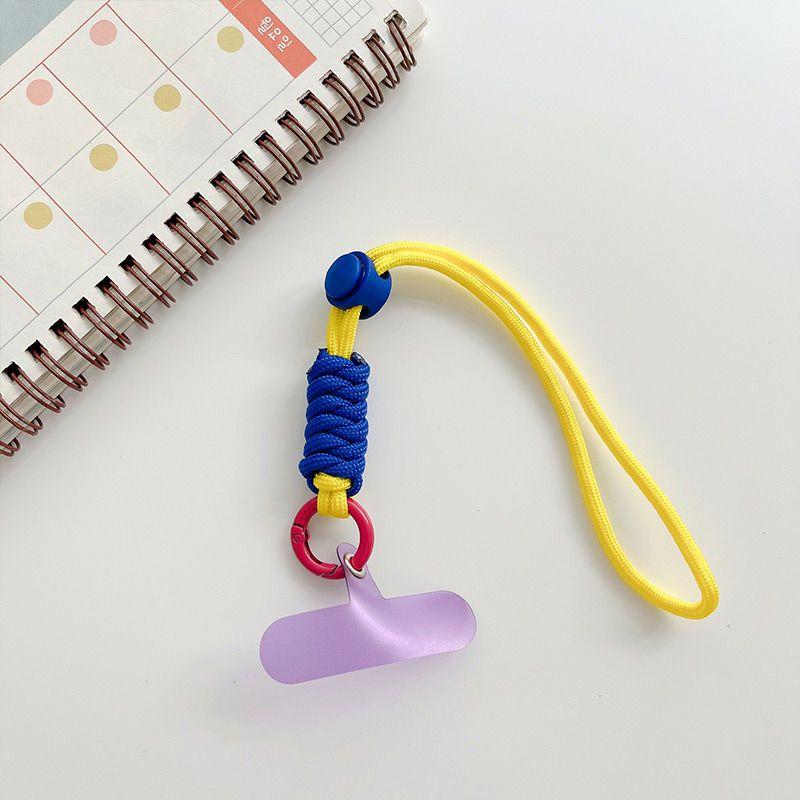 Short Wrist Woven Phone Lanyard Hand Strap Colorful Pendant Mobile Phone Lanyard With Detachable Anti Loss Lanyards