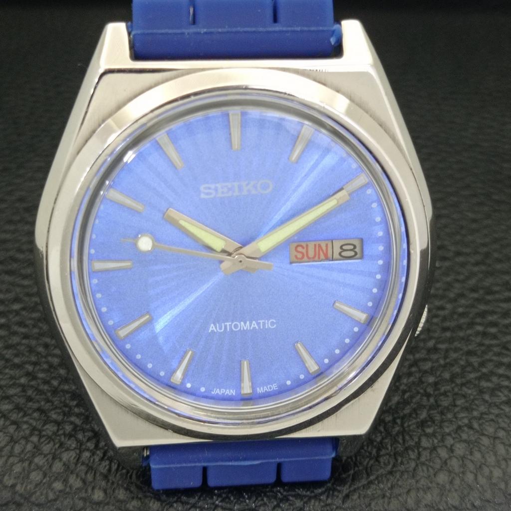 SEIKO AUTOMATIC 7009A JAPAN MENS VINTAGE BLUE COLOR DIAL WATCH a701473-5