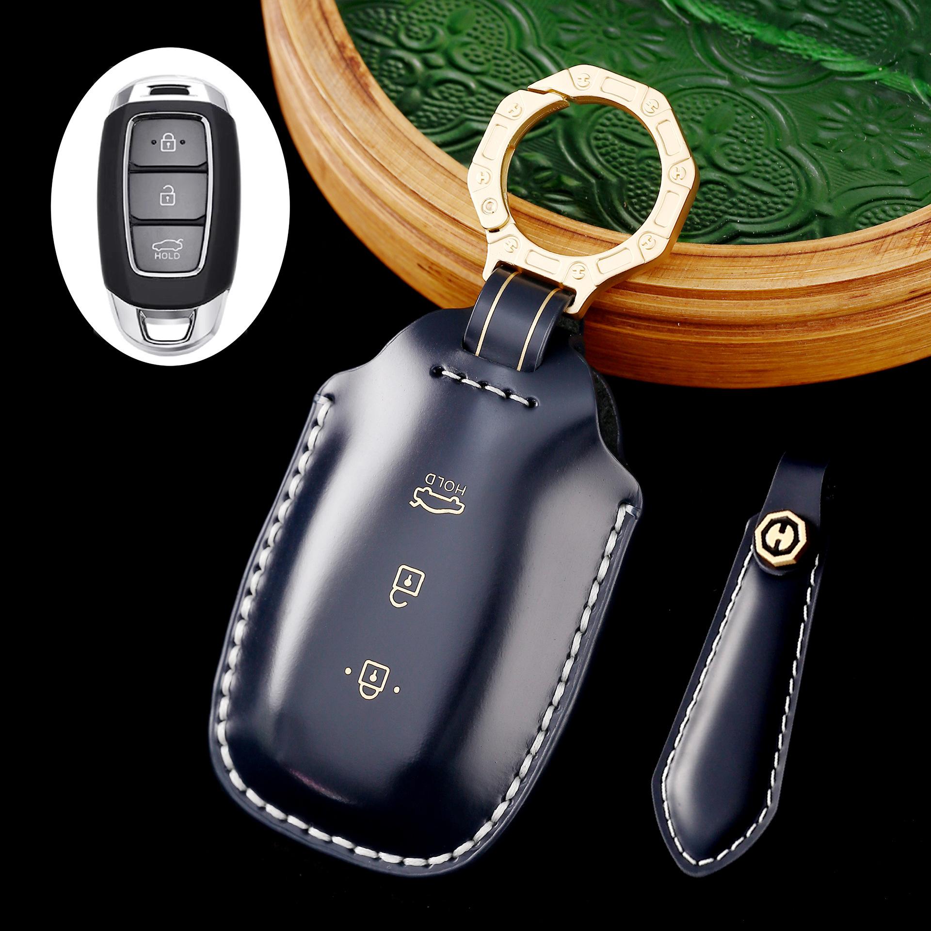 Suitable for Beijing Hyundai 7th Generation Elantra Key Set New Ix35 Fista Sonata Leather Gift Box