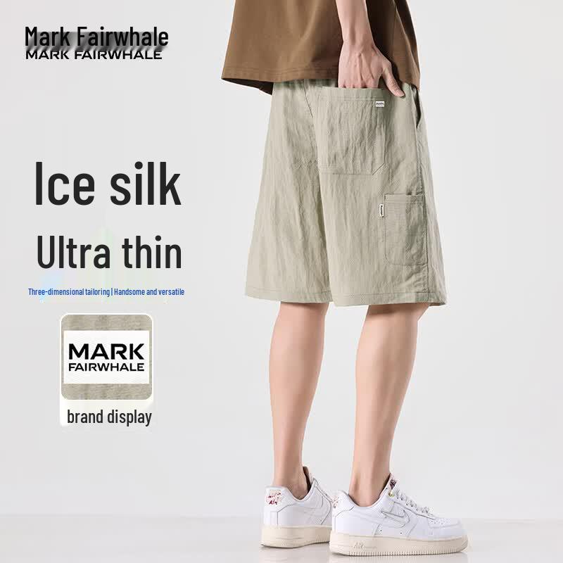 MARK FAIRWHALE Men s Tencel Linen Summer Sports Casual Shorts 2XL