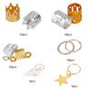 90pcs Hair Braid Rings Three Ply Hair Clips Loops Trumpet Shell Decoration for Women & Girls