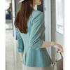 Women Korean Style Thin Cropped Blazer Casual Commute Outerwear For Petite