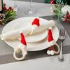 6pcs Handmade Christmas Hat Napkin Rings Wood Napkin Buckle Party Supplies Napkins Holder  Hotel