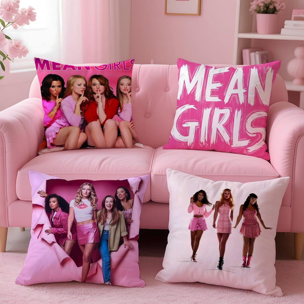 Teen Comedy American Movie MMean Girls Cushion Cover Pillow Case Soft Skin Friendly Fabric  Concealed Zipper