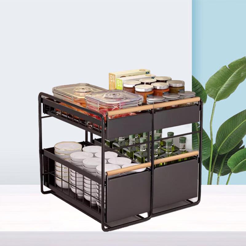 Kitchen Cabinet Slide-Out Storage Rack
