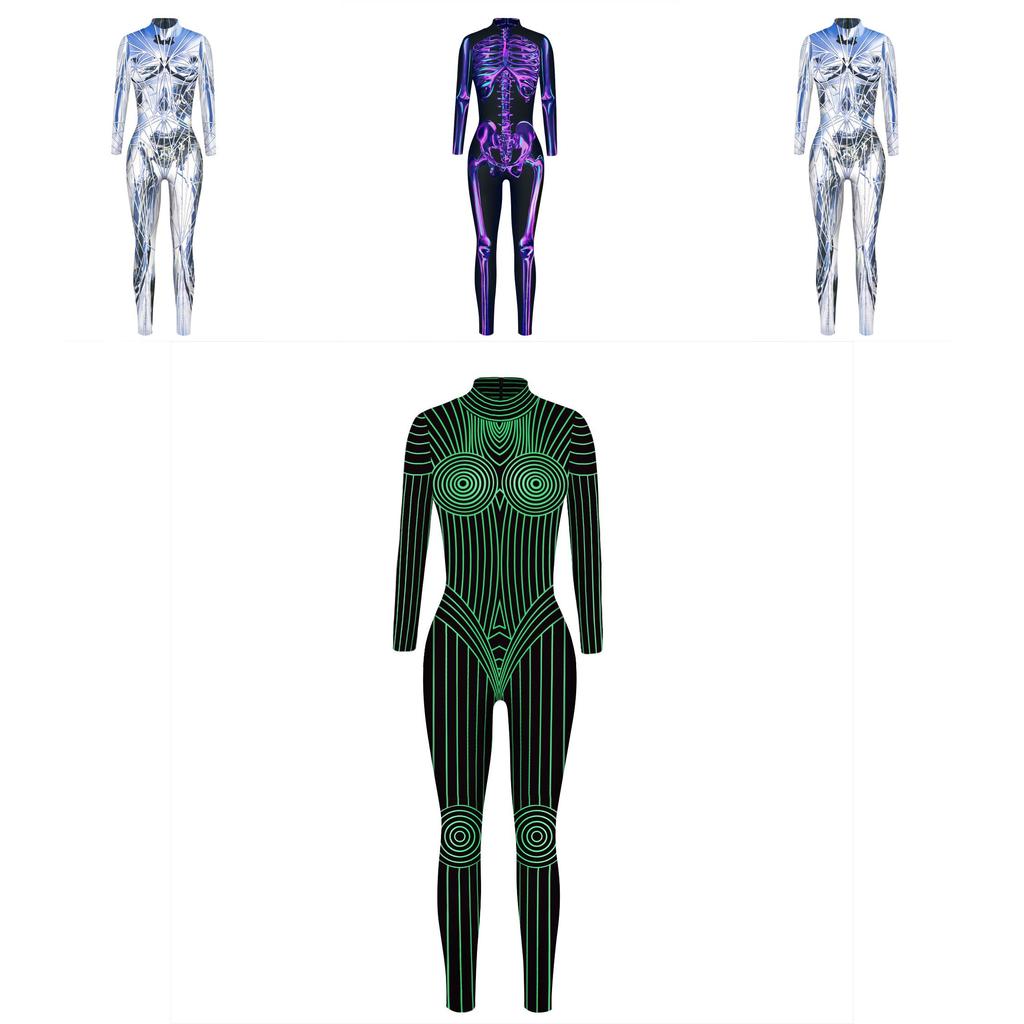 Růžový lebkový body z polyesterové látky pro cosplay party a tématické akce