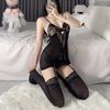 Sex underwear lace sex underwear temptation free suspender vest with socks net clothes pure desire hip suit women