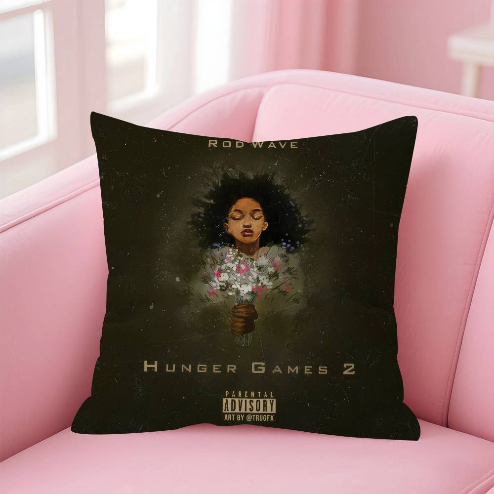 Hip Hop Rapper Rod Wave Pillow Cover Sofa Cushion Cover Home Room Decoration Children Gift